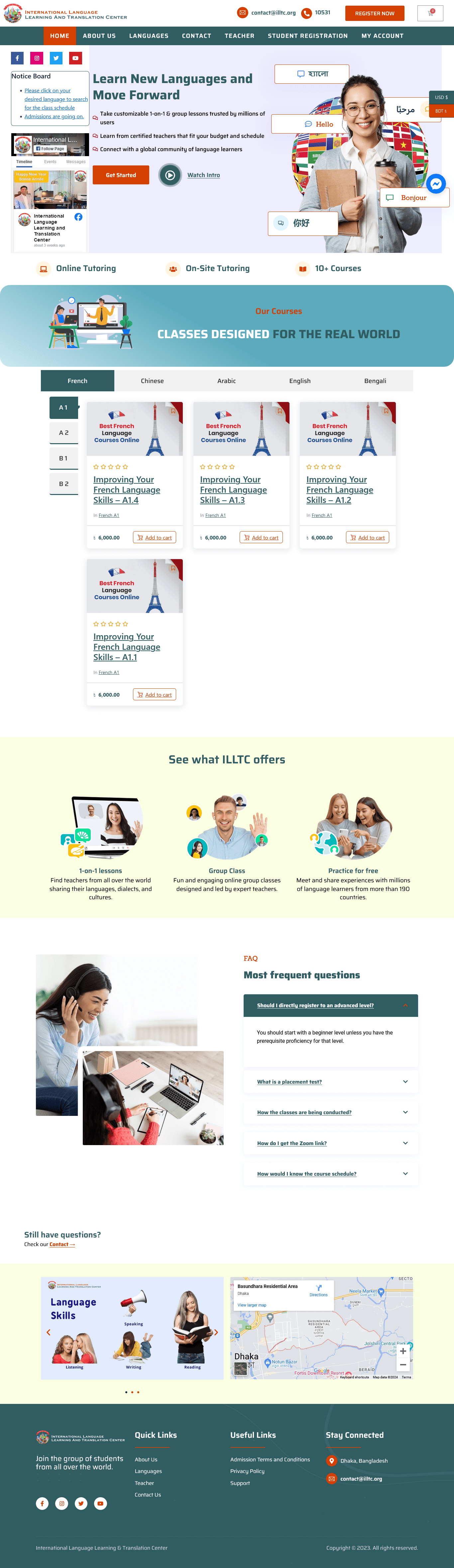 Illtc Language Learning website by Nahid Rana