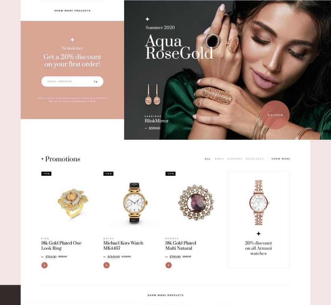 jewelry website by Nahid Rana